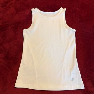 Prince Kids White Athletic Mesh Back Performance‎ Tank Top Shirt Small
